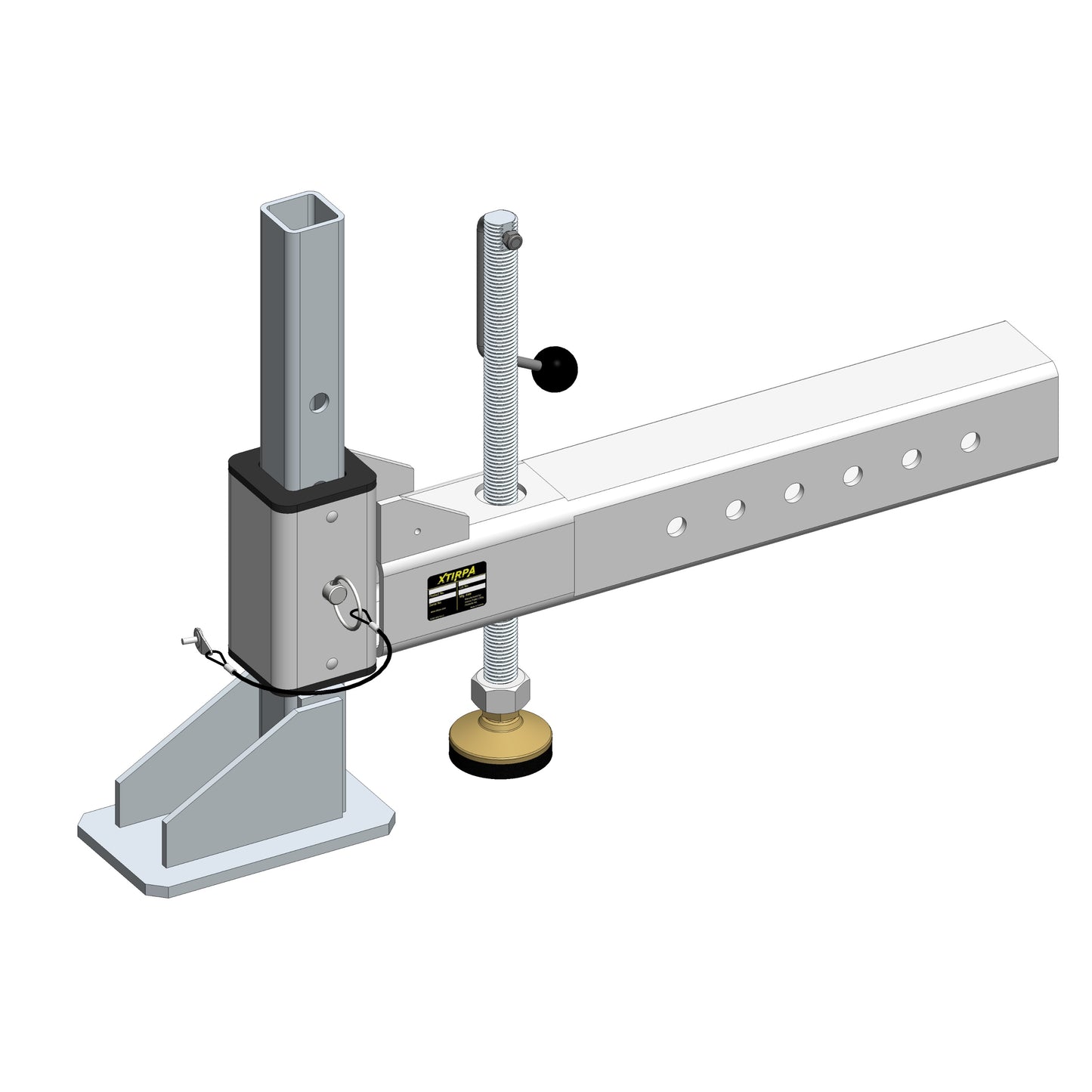 XTIRPA Ankerbolzen-Adapter für Mast T-Fuß (102 mm)