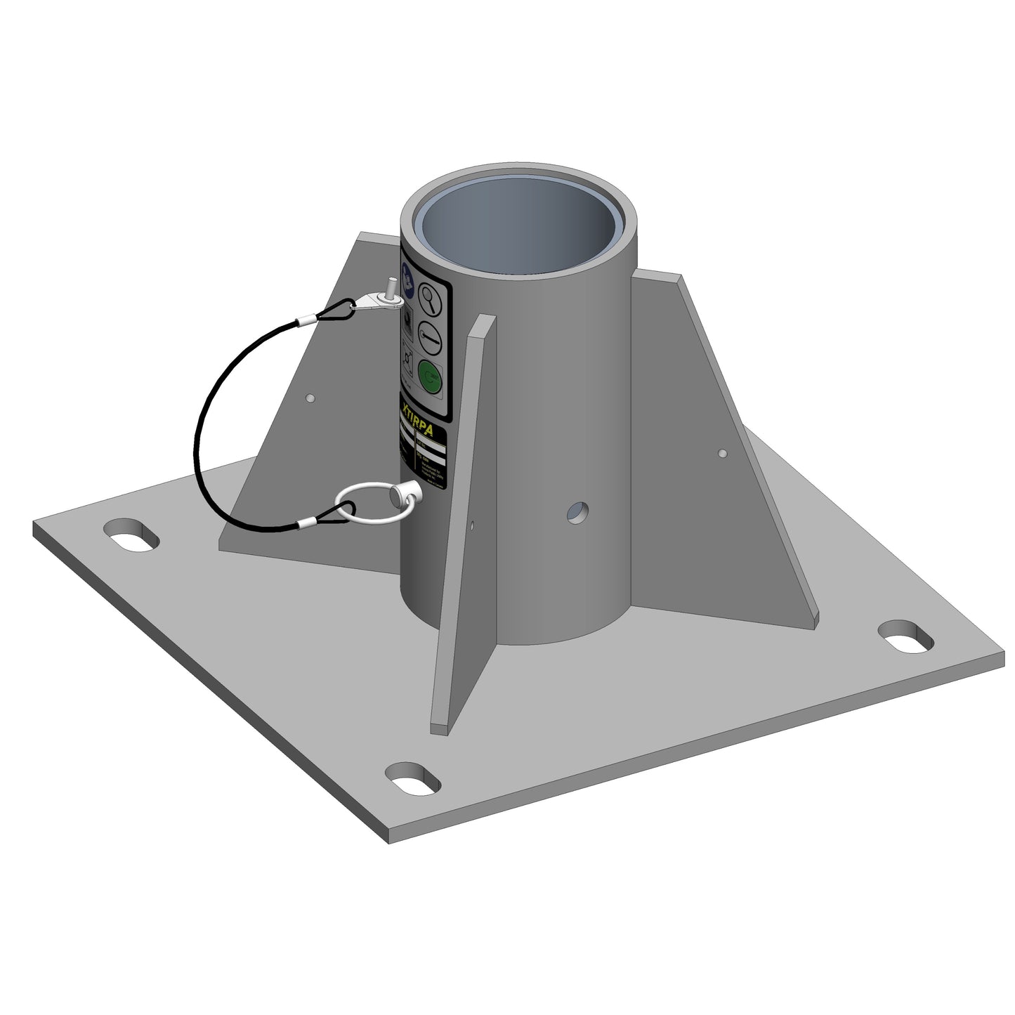 XTIRPA Bodenadapter für Zentralmontage | 102 mm Edelstahl