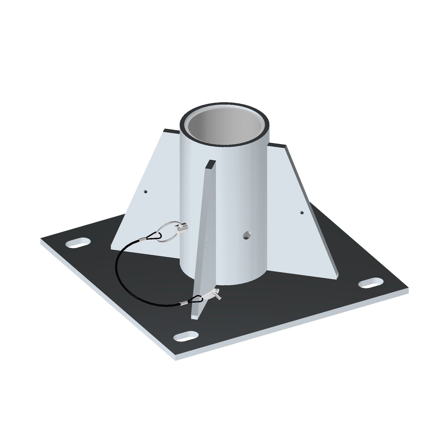 XTIRPA Bodenadapter für Zentralmontage (102 mm), verzinkt