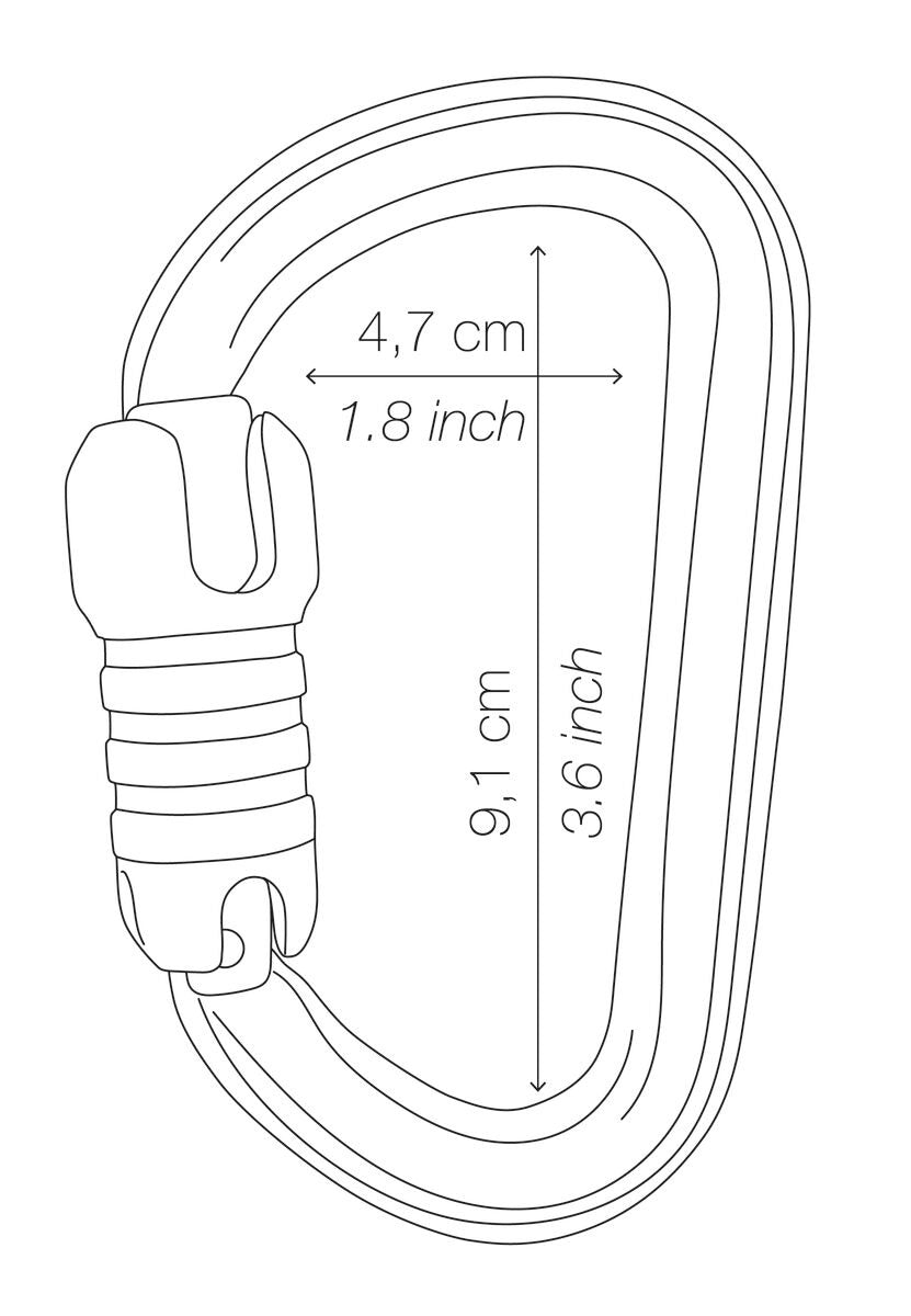 Petzl Bm'D Asymmetrischer Hochfestigkeits-Karabiner mit TRIACT-LOCK