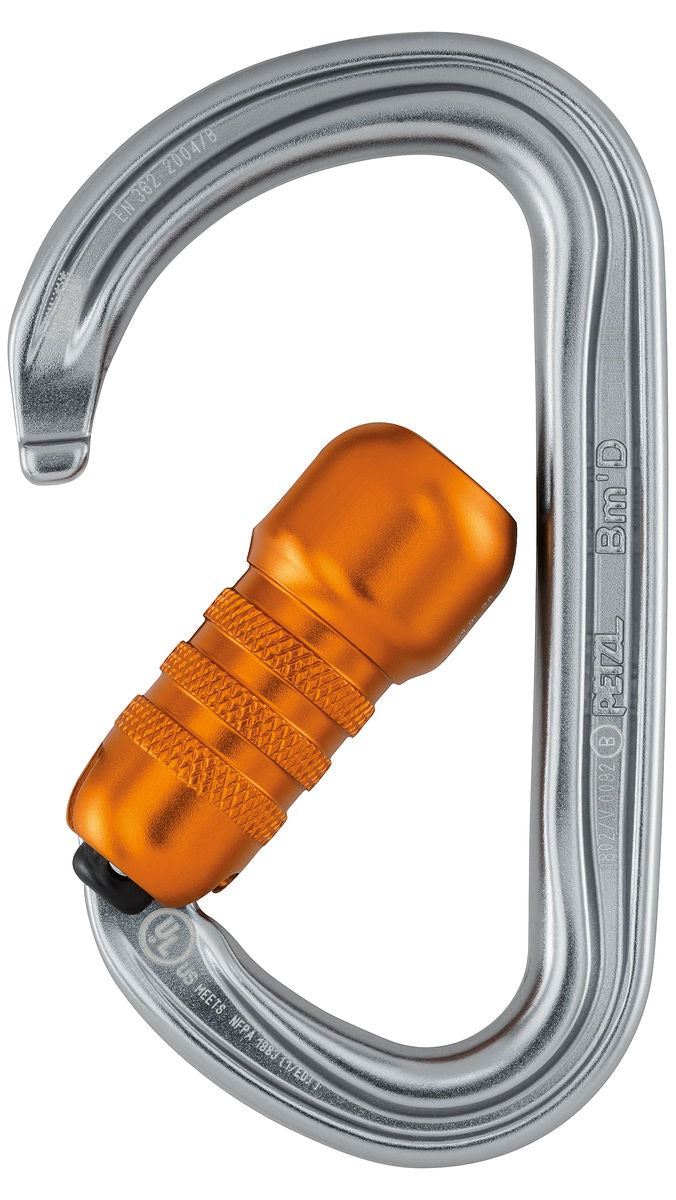 Petzl Bm'D Asymmetrischer Hochfestigkeits-Karabiner mit TRIACT-LOCK