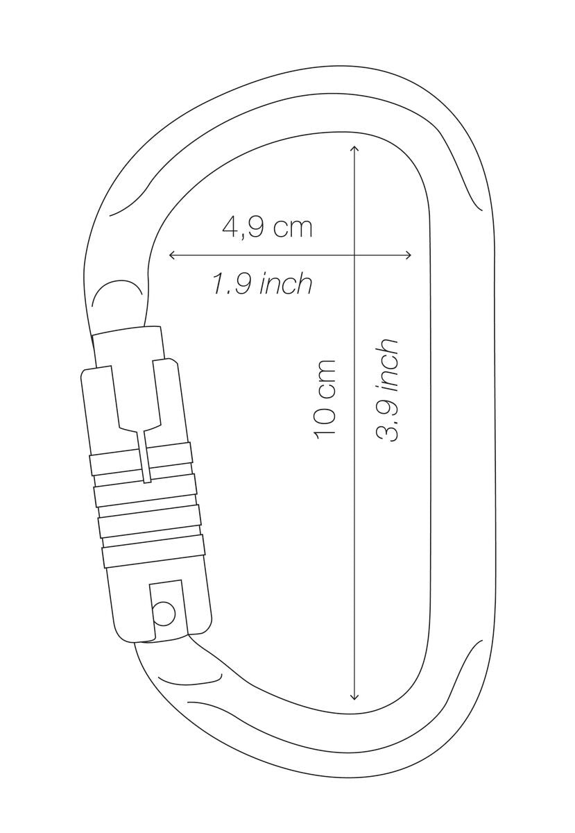 Petzl VULCAN Hochfester asymmetrischer Stahlkarabiner
