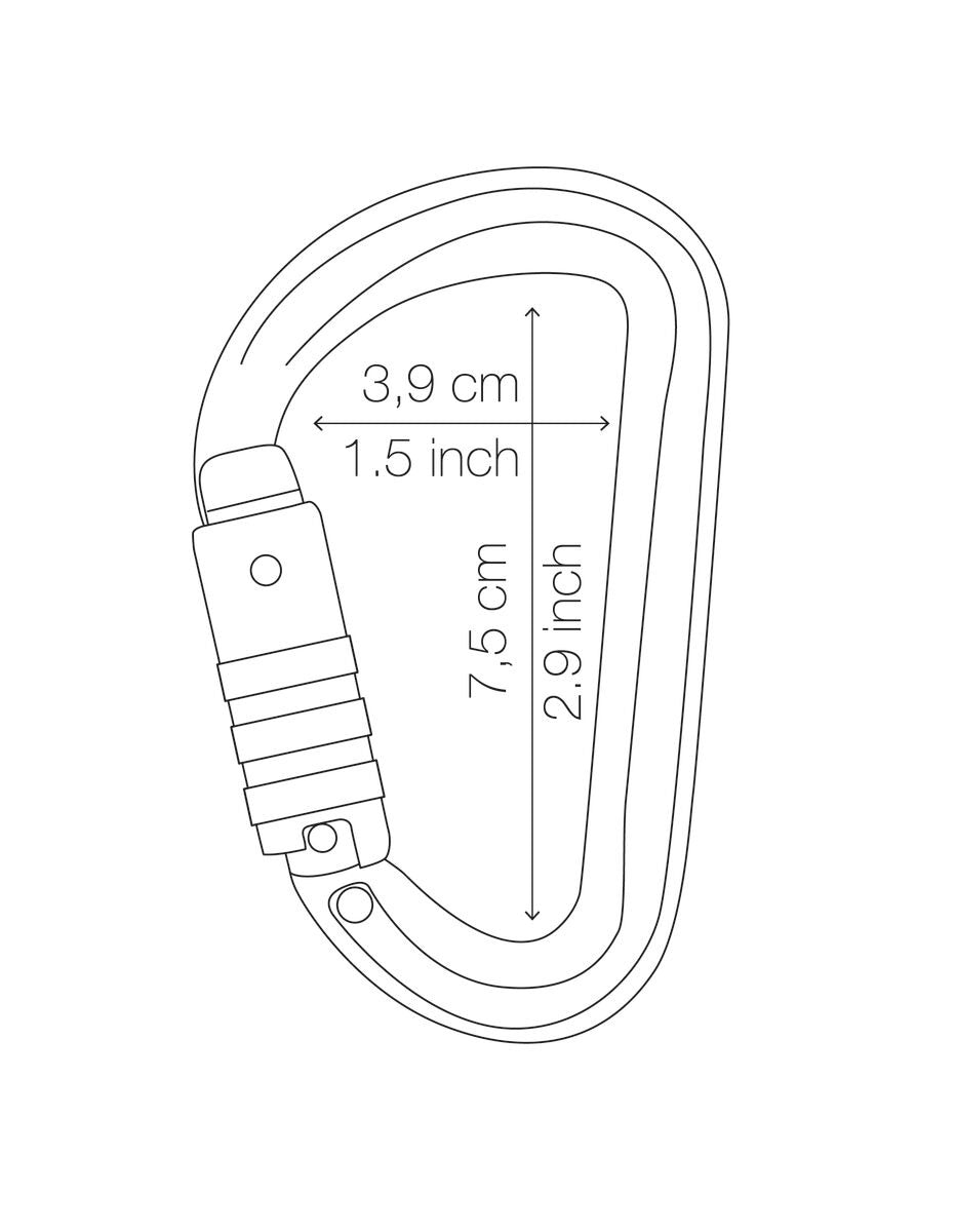 Petzl Sm'D Ultraleichter Asymmetrischer Karabiner für Höhenarbeit