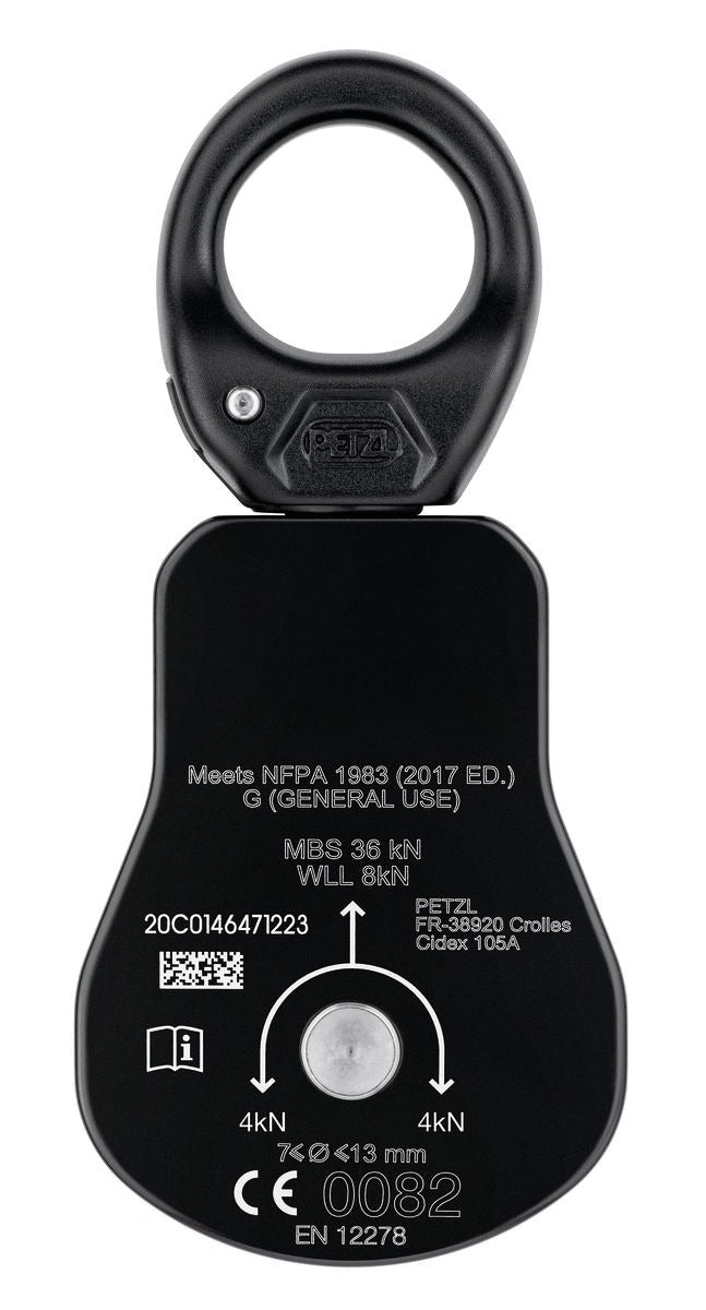 Petzl SPIN L1 Seilrolle mit Wirbel – Hocheffiziente Einzelrolle