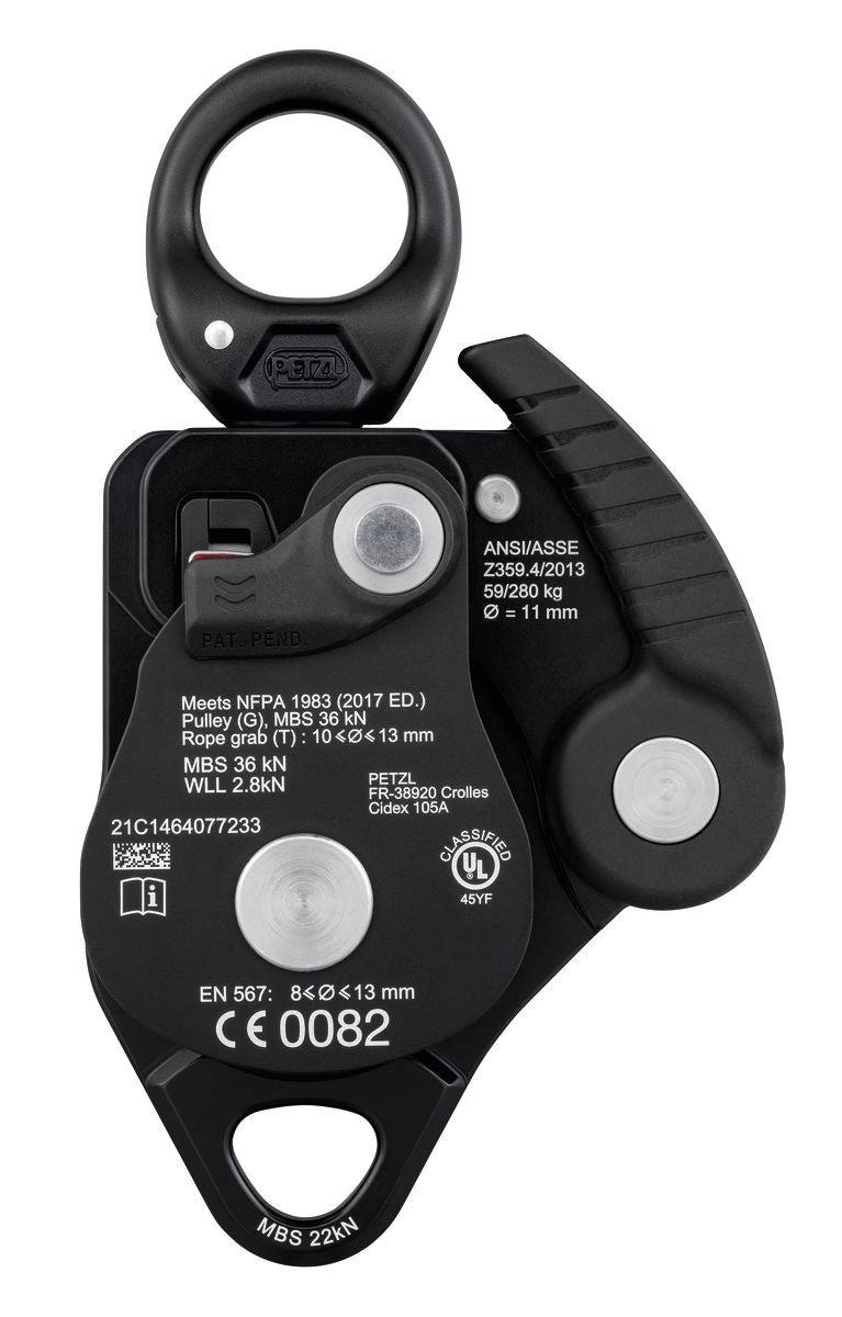 Petzl TWIN RELEASE - Lösbare Doppel-Seilrolle für Flaschenzugsysteme