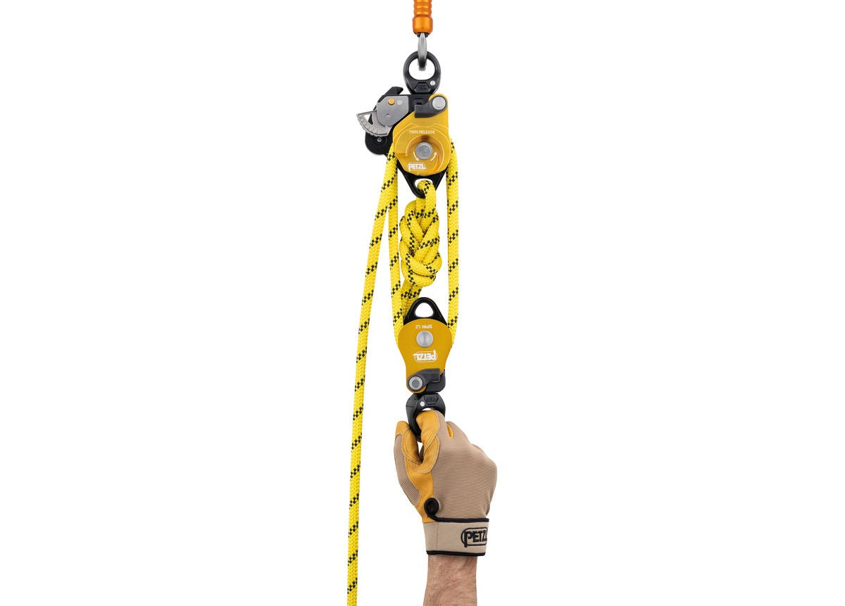 Petzl TWIN RELEASE - Lösbare Doppel-Seilrolle für Flaschenzugsysteme