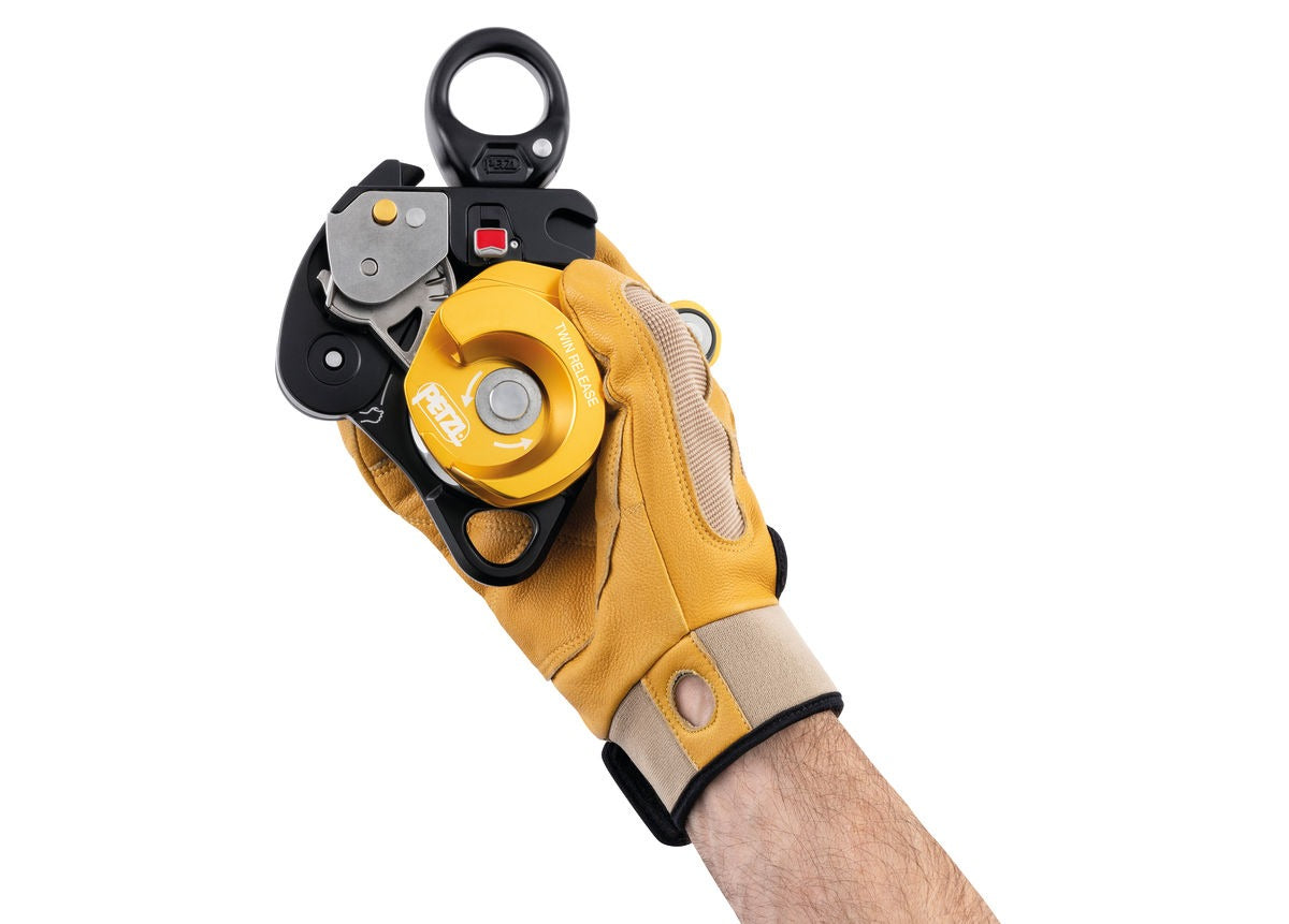 Petzl TWIN RELEASE - Lösbare Doppel-Seilrolle für Flaschenzugsysteme