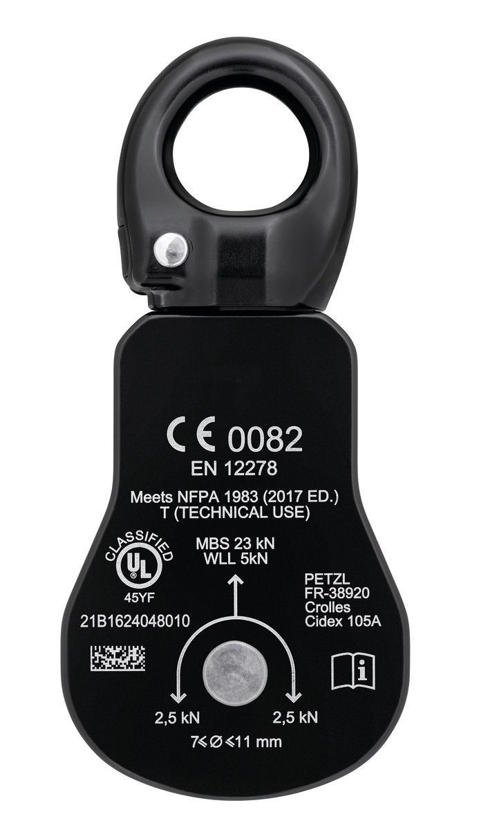 Petzl SPIN S1 Kompakte Seilrolle mit Wirbel