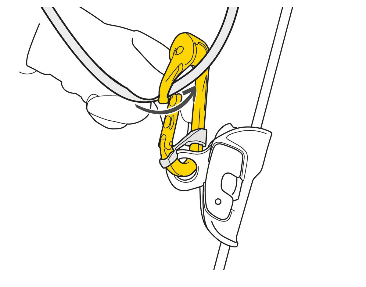 Petzl ROLLCLIP A - Karabiner mit Seilrolle