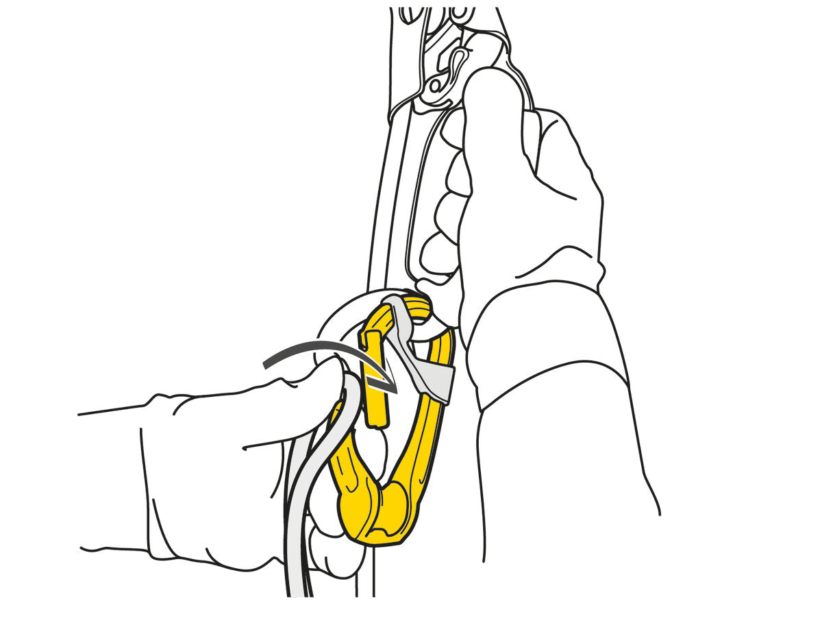 Petzl ROLLCLIP A - Karabiner mit Seilrolle