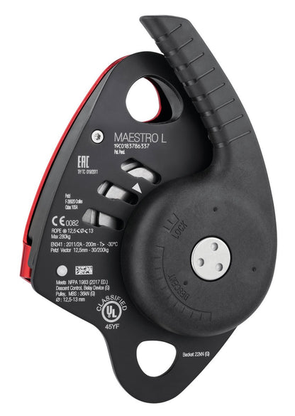 Petzl MAESTRO® L Abseilgerät mit integrierter Seilrolle für schwere Lasten
