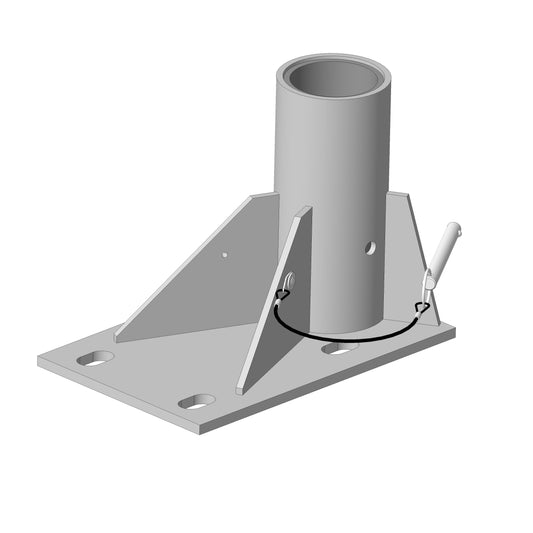 XTIRPA Edelstahl-Bodenadapter 76 mm (3 Zoll)