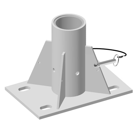 XTIRPA Bodenadapter für Mittelmontage (76 mm, Edelstahl)