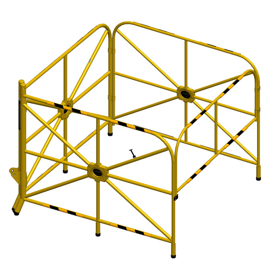 XTIRPA Mannloch-Schutzgeländer mit integriertem Mast 1067 mm