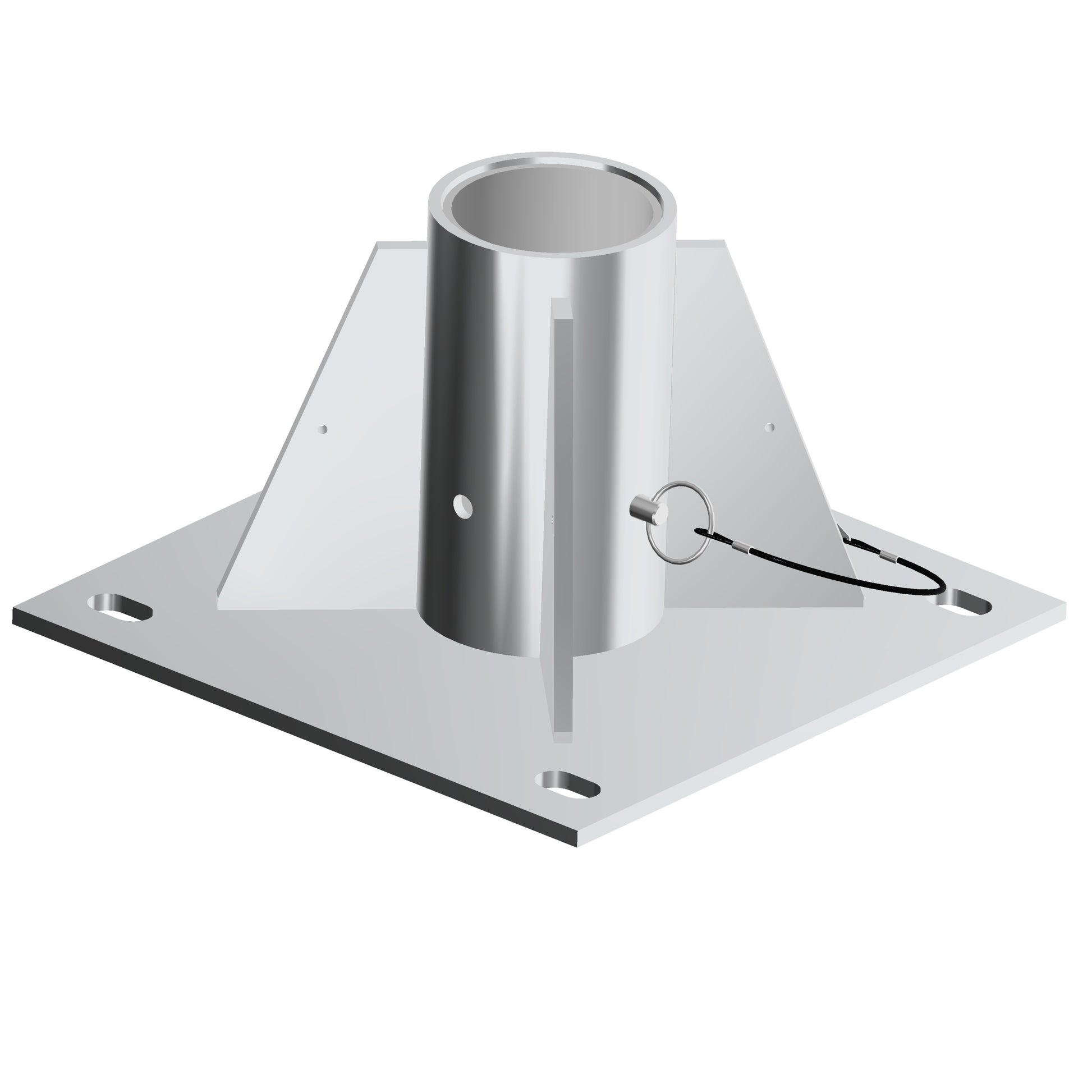 XTIRPA Zentraler Bodenadapter für Davit-Systeme | 102 mm, verzinkt