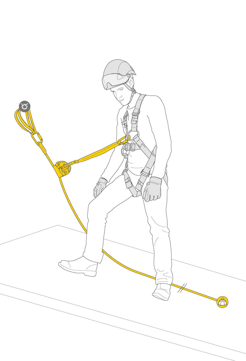 Petzl ASAP® LOCK VERTICAL LIFELINE | Mobiles Auffangsystem zur Absturzsicherung