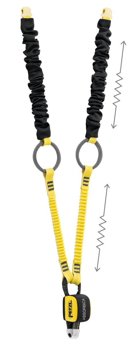 Petzl ABSORBICA®-Y TIE-BACK Doppel Verbindungsmittel mit Falldämpfer (153 cm)