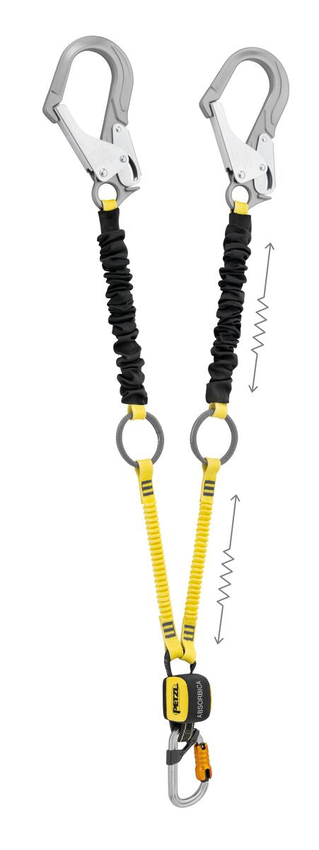 Petzl ABSORBICA®-Y TIE-BACK MGO | Doppelverbindungsmittel mit Falldämpfer