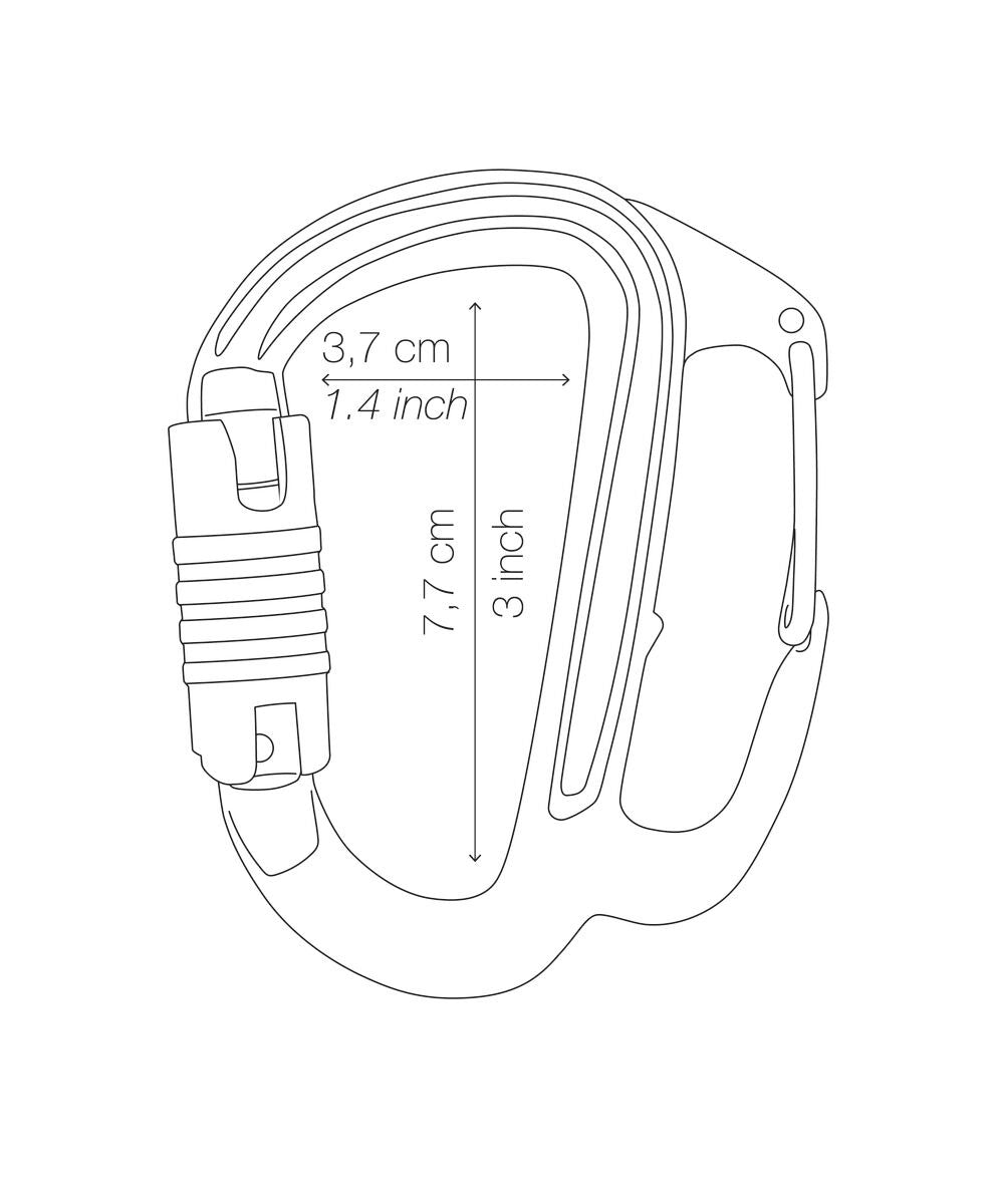 Petzl FREINO Z Karabiner mit Bremssporn für Abseilgeräte