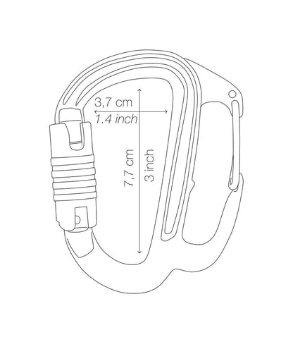 Petzl FREINO Z Karabiner mit Bremssporn für Abseilgeräte