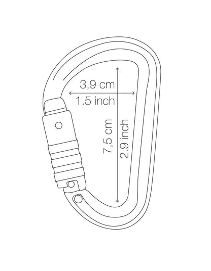 Petzl Sm'D Ultraleichter Asymmetrischer Karabiner für Höhenarbeit