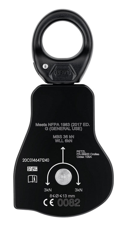 Petzl SPIN L1D Seilrolle mit Rücklaufsperre & Wirbel