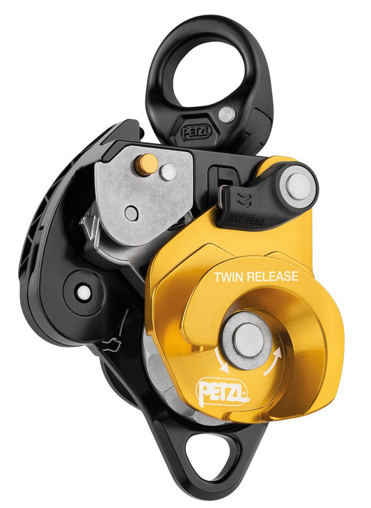 Petzl TWIN RELEASE - Lösbare Doppel-Seilrolle für Flaschenzugsysteme