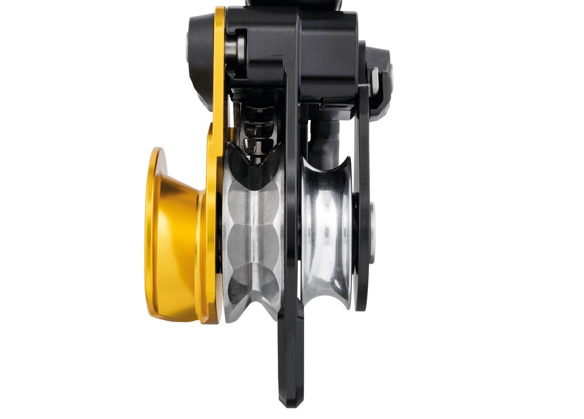 Petzl TWIN RELEASE - Lösbare Doppel-Seilrolle für Flaschenzugsysteme